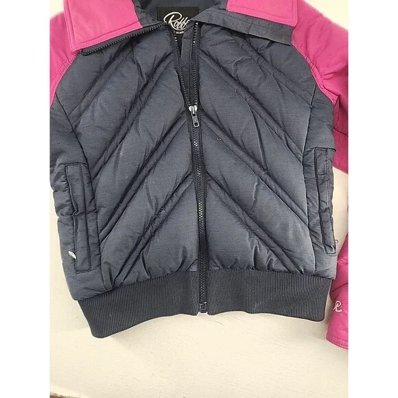 Vintage Roffe Size XS/S| Retro 80s Quilted Puffer Ski Jacket Fuscia Navy - Picture 5 of 8